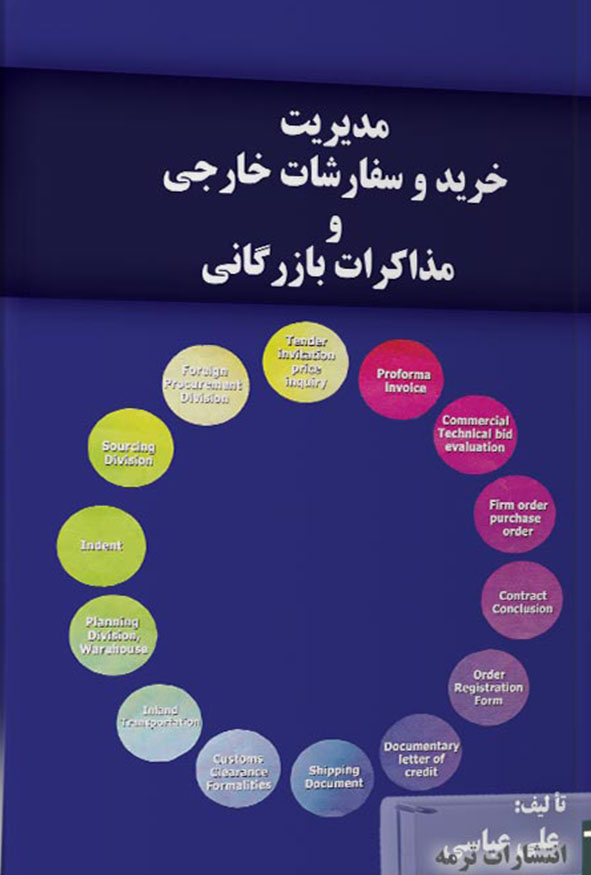 جلد کتاب مدیریت خرید و سفارشات خارجی و مذاکرات بازرگانی علی عباسی نشر ترمه
